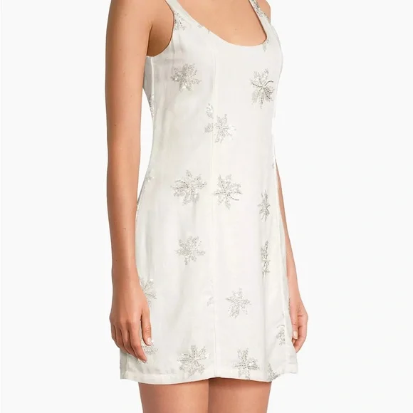 Waimari Amelia Floral Sequined Linen-Blend Minidress (NWOT) - Picture 2 of 3